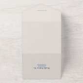 Invitation Tout En Un Aquarelle Romantique Été Mariage Océan (Dehors)