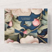 Invitation Tout En Un Aquarelle rose Mariage (Verso)