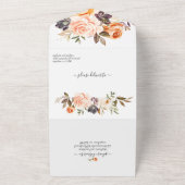 Invitation Tout En Un Aquarelle Rustique Automne Mariage Floral (Dehors)