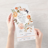 Aquarelle Rustique Automne Mariage Floral