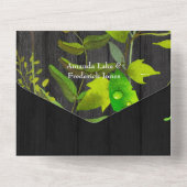 Invitation Tout En Un Aquarelle Rustique Garden Jardin Grange Mariage To (Verso)