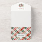 Invitation Tout En Un Aquarelle rustique Photo Plaid Noël (Dehors)