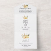 Invitation Tout En Un Aquarelle tendance d'automne Citrouille et fleurs (À l'intérieur)