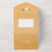 Invitation Tout En Un Aquarelle Tropical Floral Beach Mariage (Dehors)