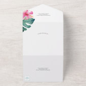 Invitation Tout En Un Aquarelle tropicale 50e anniversaire de Mariage (Dehors)