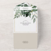 Invitation Tout En Un Aquarelle Verdure Botanique Boho Arché Mariage (Dehors)