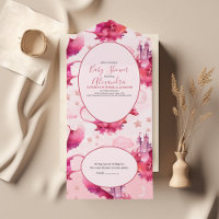 Aquarelle Whimsical Baby shower de dragon rose