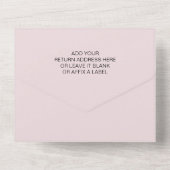 Invitation Tout En Un Aquarelle Whimsical Castle Unicorn (Verso)