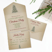 Invitation Tout En Un Arbre de Noël Brown Kraft Company