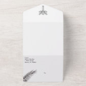 Invitation Tout En Un Arbre de palmier tropical abstrait dessin à la mai (Dehors)