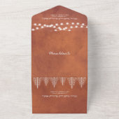 Invitation Tout En Un Arbres et lumières taché terre cuite mariage de au (Dehors)