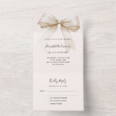 Invitation Tout En Un Arc crème beige Quinceanera rsvp (À l'intérieur)