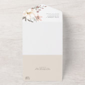 Invitation Tout En Un Arche de mariage à la fleur sauvage dorée (Dehors)