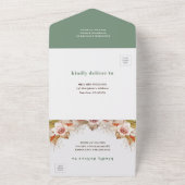 Invitation Tout En Un Arche fleurie du désert de Boho (Dehors)