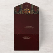 Invitation Tout En Un Arche gothique aux crânes. (Dehors)