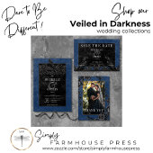 Invitation Tout En Un Arche noire gothique et dîner Rose noir