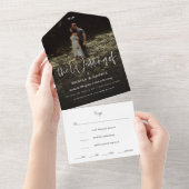 Invitation Tout En Un Arrière - plan Photo Mariage minimal (Déchirure)