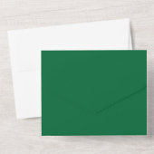 Invitation Tout En Un Arrière - plan solide vert profond | Conception mi (Verso)