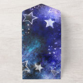 Invitation Tout En Un Arrière - plan spatial avec étoiles (Dehors)