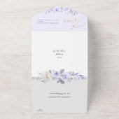 Invitation Tout En Un ArtsApp Elegant Dusty Purple Rose Gold Dust (Dehors)