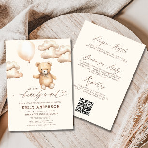 Invitation Tout en un attente rapide Baby shower neutre pour 