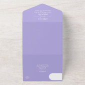 Invitation Tout En Un Aura Indigo et Mariage de script de calligraphie b (Dehors)