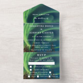 Invitation Tout En Un Aurora Starry Étoiles De Nuit Sky Mariage Tous En  (À l'intérieur)