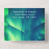 Invitation Tout En Un Aurora Starry Étoiles De Nuit Sky Mariage Tous En  (Verso)