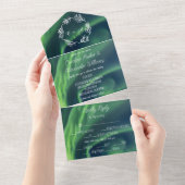 Invitation Tout En Un aurores boréales Aurora Mariage (Déchirure)