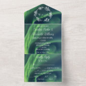Invitation Tout En Un aurores boréales Aurora Mariage (À l'intérieur)