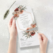 Invitation Tout En Un Automne Automne mariage rustique All In One Invita