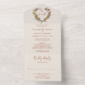 Invitation Tout En Un Automne Automne Rustique Floral Détails RSVP Maria (À l'intérieur)