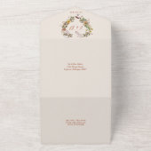 Invitation Tout En Un Automne Automne Rustique Floral Mariage de coeur (Dehors)