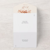 Invitation Tout En Un Automne Automne Rustique Floral Mariage Photo (Dehors)
