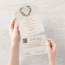 Automne Automne Rustique Floral QR Code Mariage