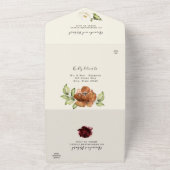 Invitation Tout En Un Automne Chic Floral Mariage Tout en un (Dehors)