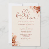 Invitation Tout En Un Automne Dans L'Amour Mariage Floral (Devant)