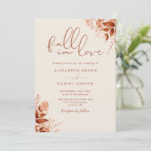Invitation Tout En Un Automne Dans L'Amour Mariage Floral (Debout devant)