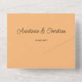 Invitation Tout En Un Automne Feuilles d'automne en un seul mariage Invi (Verso)