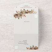 Invitation Tout En Un Automne Feuilles Russe Pays Boho Mariage (Dehors)