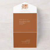 Invitation Tout En Un Automne Florals Adresses invités Mariage (Dehors)