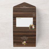 Invitation Tout En Un Automne Rustique - Automne Mariage Floral (Dehors)