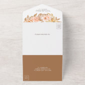 Invitation Tout En Un Automne Rustique Terre Mariage Floral (Dehors)
