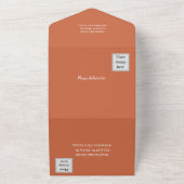 Invitation Tout En Un Automnes Terrecotta Mariage d'automne (Dehors)