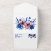 Invitation Tout En Un 💍 Avec Menu Pastel Whispers Meadows (Dehors)