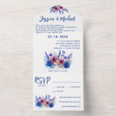 Invitation Tout En Un 💍 Avec Menu Pastel Whispers Meadows (À l'intérieur)