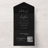 Invitation tout-en-un avec QR Code minimaliste (À l'intérieur)