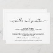 Invitation Tout en un avec RSVP et Registre (Devant / Derrière)