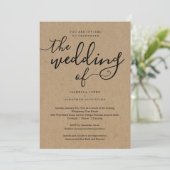 Invitation Tout en un avec RSVP et Registre (Debout devant)