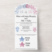 Invitation Tout En Un BABY Genre révéler l'invitation (À l'intérieur)